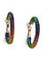 Toniq Multicolor Rainbow Sequin Hoop Earrings For Women