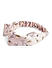 Toniq Gardenia Floral Printed Pink Satin Twisted Elasticated Head Band For Women