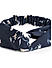 Toniq Navy Floral Printed Satin Elasticated Head Band For Women