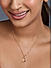 Toniq Gold Plated Crescent Charm Pendant  Necklace For Women