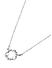 Toniq Silver Plated CZ Stone Studded Floral Round Charm Pendant Necklace For Women