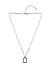 Toniq Silver Plated Rectangle Charm Pendant Necklace For Women