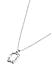 Toniq Silver Plated Rectangle Charm Pendant Necklace For Women