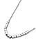 Toniq Silver Plated Geometric Silver Beaded Necklace For Women