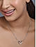 Toniq Silver Plated Heart Charm Pendant Necklace For Women