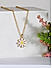 Toniq Gold Plated White Folral Daisy Charm Pendant Necklace For Women