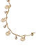 Toniq Gold Plated Czstone Studded Delicate Rose Charm Choker Necklace For Women