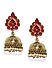 Ruby Gold Plated Jhumka Earring