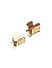 Toniq Set Of 2 Brown and Beige Solid Daily Wear Hair Clips For Women