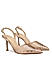 Gold Pointed Toe Slingback Heels