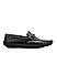 Black Croco Textured Moccasins