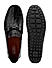 Black Croco Textured Moccasins