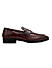 Burgundy Croco Textured Loafers