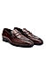 Burgundy Croco Textured Loafers