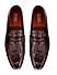 Burgundy Croco Textured Loafers