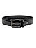 Black Textured Leather Men's Belt