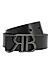 Black Plain Leather Men's Belt