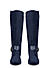 Blue Faux Suede Knee High Boots