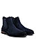 Navy Suede Leather Boots