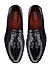 Black Croco Textured Loafers With Tassels