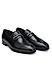 Black Striped Leather Loafers