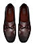 Burgundy Moccasins With Bow Detail