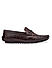 Burgundy Croco Textured Moccasins