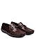 Burgundy Croco Textured Moccasins