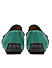 Green Textured Leather Moccasins