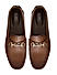 Tan Moccasins With Metal Buckle