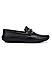 Black Croco Textured Moccasins