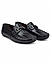 Black Croco Textured Moccasins