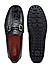 Black Croco Textured Moccasins