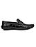 Black Croco Textured Moccasins