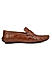 Tan Croco Textured Moccasins