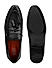 Black Textured Loafers With Tassels