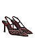 Burgundy Rhinestones Embellished Slingback Heels