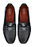 Black Plain Leather Moccasins