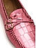 Pink Croco Texrured Moccasins