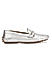 Silver Croco Textured Moccasins