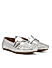 Silver Croco Textured Moccasins