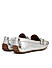 Silver Croco Textured Moccasins