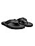 Black Thong Leather Slippers