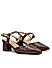 Brown Croco Textured Block Heels