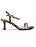 Beige Snake Textured Open Toe Heels