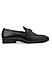 Black Leather Loafers With Logo