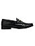 Black Croco Textured Heel Moccasins