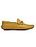 Yellow Leather Moccasins With Bow Detail