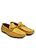 Yellow Leather Moccasins With Bow Detail