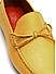 Yellow Leather Moccasins With Bow Detail